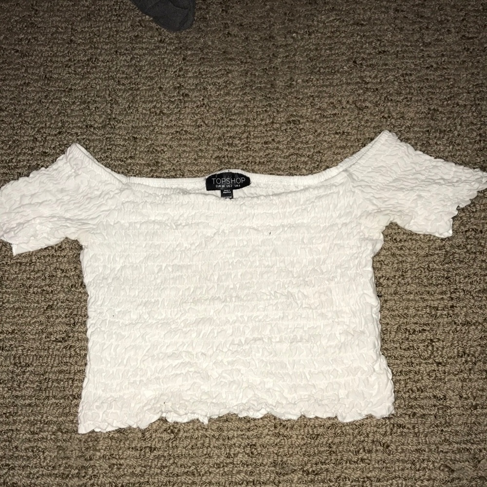 TopShop Ruffle Crop Top